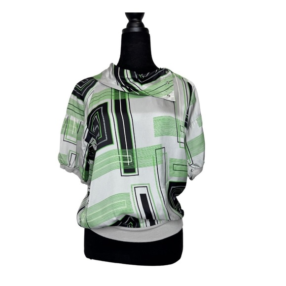 Diesel Geometric Retro Top Green - Picture 2 of 13